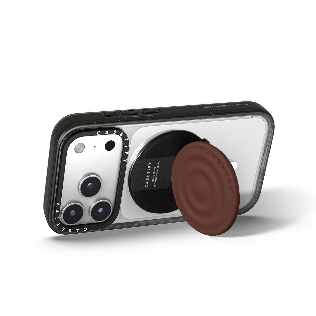 Snappy Ripple Grip Stand MagSafe Compatible - Chocolate