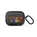 THE WORLD IS YOURS AIRPODS CASE BY SUE TSAI | AirPods Pro 2 / Earbuds Bounce Case / Matte Charcoal | Image 1