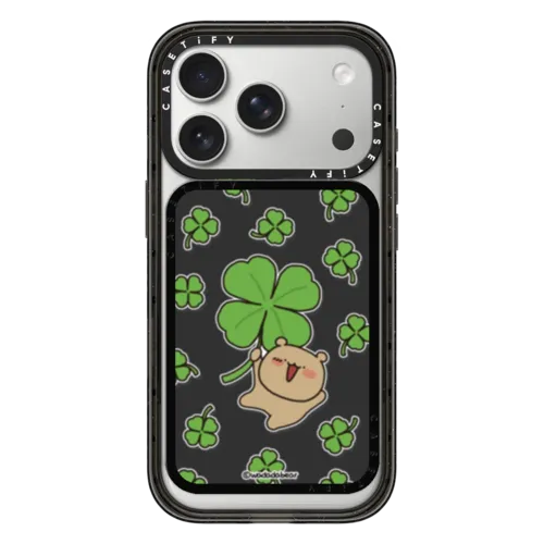 Wadadabear Lucky Moment Snappy Card Holder | Snappy Cardholder Stand / Snappy Cardholder Stand MagSafe Compatible / Black | Image 1