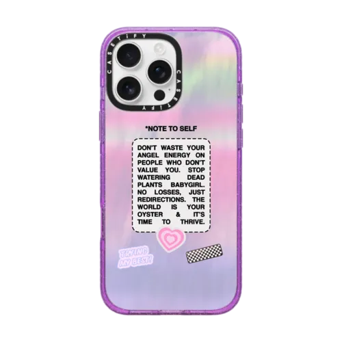 Angel Energy | iPhone 16 Pro Max / Impact Case MagSafe Compatible / Glitter Purple | Image 1