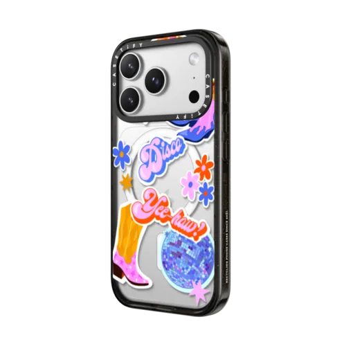 Disco Cowgirl by Illustrated By Charlie | iPhone 17 Pro Max / Impact Case MagSafe Compatible / Black | Image 2