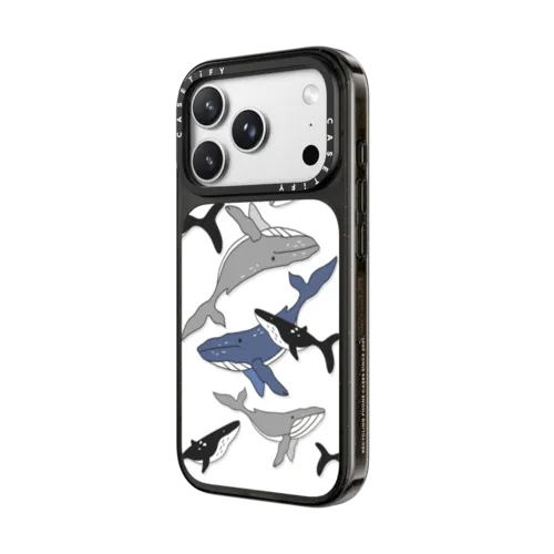 Ocean swimming whales life | iPhone 18 Pro Max / Impact Case MagSafe Compatible - Glossy / Glossy Black | Image 2