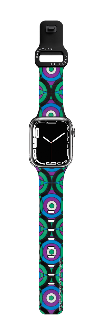 V&A Geometry Edit, Bullseye 3 Watch Band | Apple Watch Series 7-9 (45mm) / Impact Band / Black | Image 1