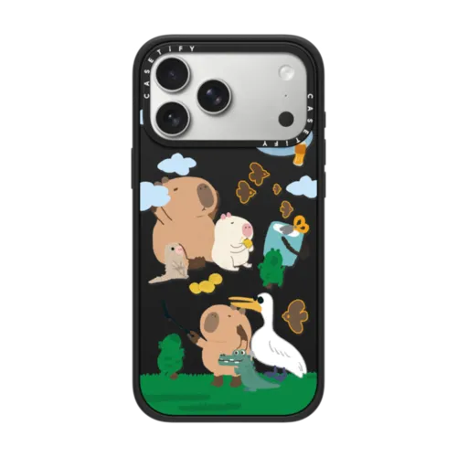 Touring Capybara | iPhone 17 Pro Max / Impact Case MagSafe Compatible / Matte Black | Image 1