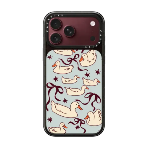 Ducks and bows | iPhone 18 Pro Max / Impact Case MagSafe Compatible - Glossy / Glossy Black | Image 1