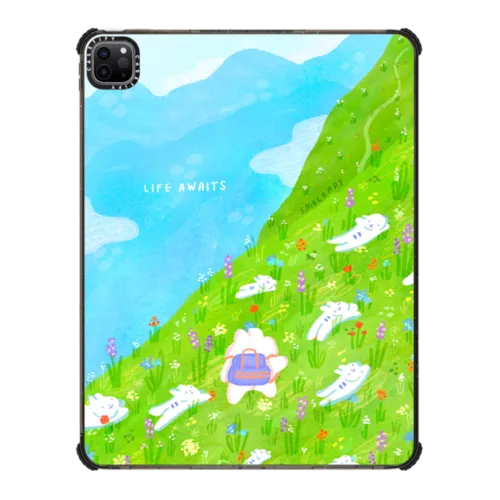 LIFE AWAITS BY SMOLEART | iPad Pro 12.9-inch (5th/6th gen) / iPad Impact Case / Black | Image 1
