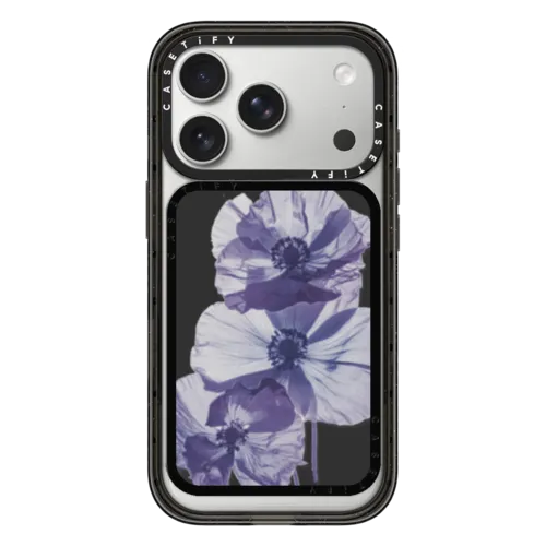 Lilac Poppy | Snappy Cardholder Stand / Snappy Cardholder Stand MagSafe Compatible / Black | Image 1