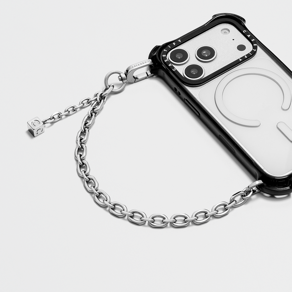 Chain Bag Charm - Shiny Silver