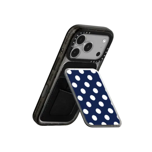 Nautical Polka Cardholder Stand | Snappy Cardholder Stand / Snappy Mirror Cardholder Stand MagSafe Compatible / Silver | Image 3