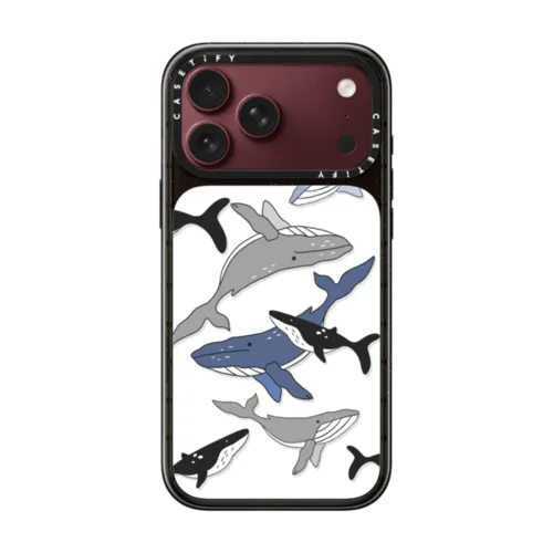 Ocean swimming whales life | iPhone 18 Pro Max / Impact Case MagSafe Compatible - Glossy / Glossy Black | Image 1