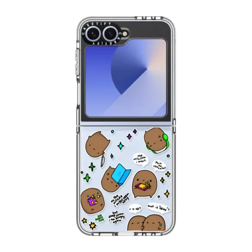 potato things | Galaxy Z Flip6 / Impact Clear Case / Clear | Image 1