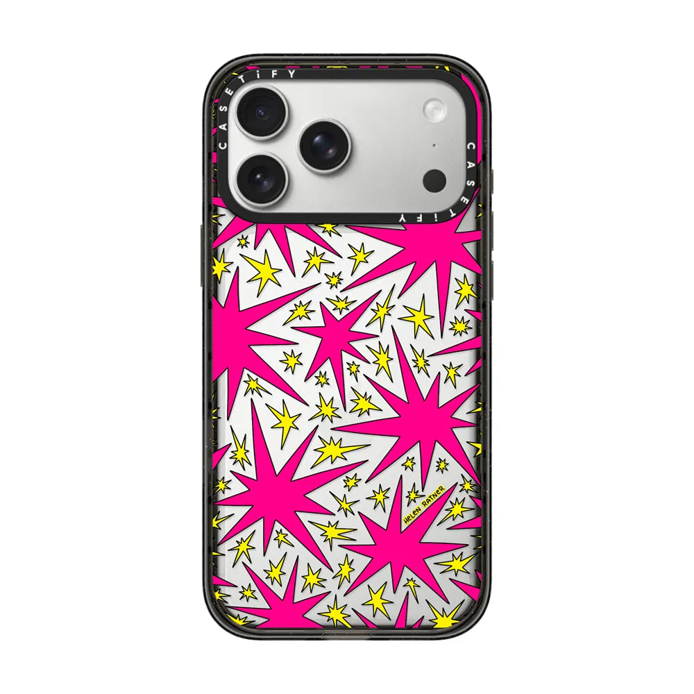 Solar Flair - Pink and Yellow Wonky Stars | Image 1