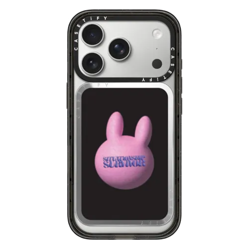 SURVIVED RABBIT - GELBOYS | Snappy Cardholder Stand / Snappy Mirror Cardholder Stand MagSafe Compatible / Silver | Image 1