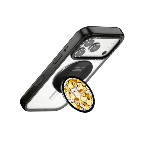 Pompompurin Sticker Snappy Grip Stand | Snappy Grip Stand / Snappy Grip Stand MagSafe Compatible / Black | Image 3