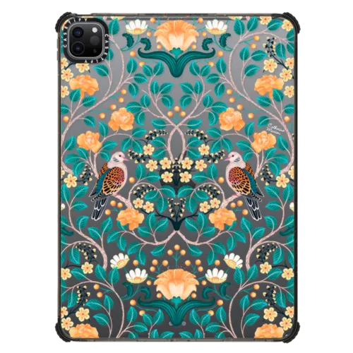 Turtle Doves (Emerald) by Catherine Marion | iPad Pro 11-inch (3rd/4th gen) / iPad Impact Case / Black | Image 1