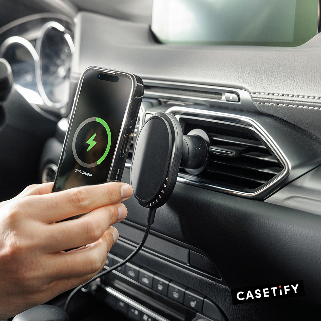 Wavy Feelings | PowerThru Wireless Car Charger / PowerThru Wireless Car Charger MagSafe Compatible  / Black | Image 4