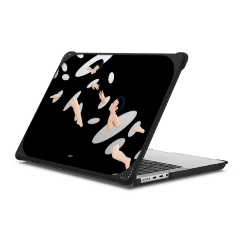 Nobody Knows Macbook Case | MacBook Pro 14-inch (M1 - M5) / MacBook Bounce Case / Black | Image 1