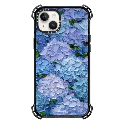 Moonlight Hydrangeas | iPhone 14 Plus / Bounce Case MagSafe Compatible / Black | Image 1