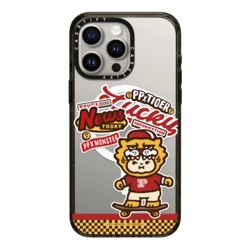 PP Baby Lucky Tiger Case | iPhone 15 Pro Max / Impact Case MagSafe Compatible / Black | Image 1