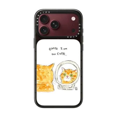 OMG I'm too CUTE | iPhone 18 Pro Max / Impact Case MagSafe Compatible - Glossy / Glossy Black | Image 1