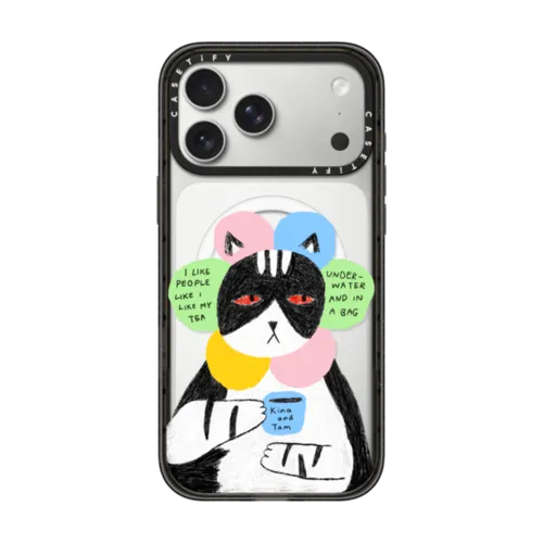 This Cat Dislikes People | iPhone 17 Pro Max / Impact Case MagSafe Compatible / Black | Image 1