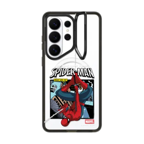 Spider-Man Poster Case | Galaxy S26 Ultra / Impact Ring Stand Magnetic Case / Black | Image 1