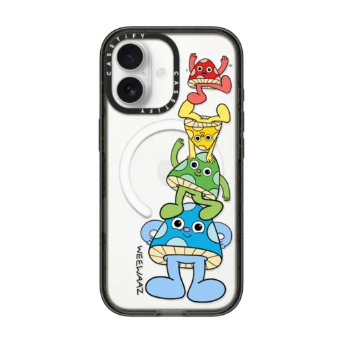 Mushroom Rainbow | iPhone 17 / Impact Case MagSafe Compatible / Black | Image 1