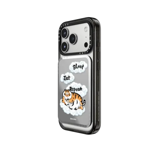 Eat Sleep Repeat Snappy Cardholder Stand | Snappy Cardholder Stand / Snappy Mirror Cardholder Stand MagSafe Compatible / Silver | Image 2