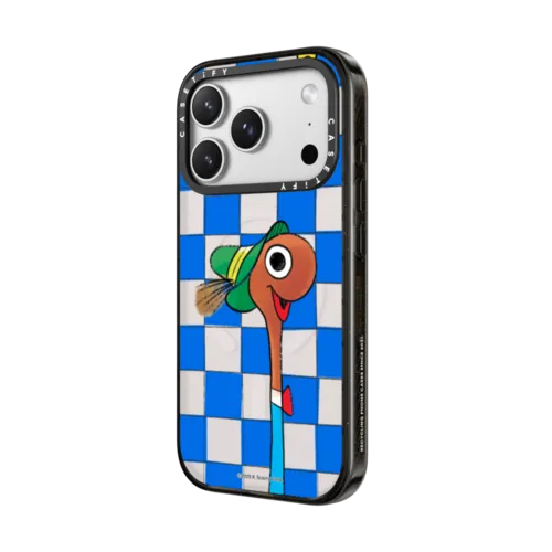 Lowly The Worm Checker Phone Case | iPhone 17 Pro Max / Impact Case MagSafe Compatible / Black | Image 2