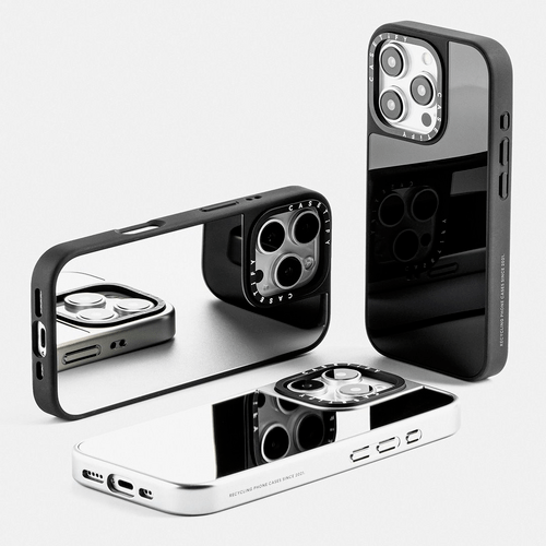 Shelly Bear Planet | iPhone 16 Pro Max / Mirror Case MagSafe Compatible / Silver on Silver | Image 4