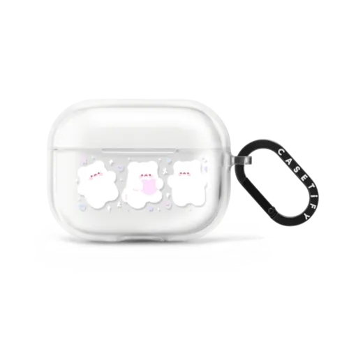 mochi doodles by sleepydaze | AirPods Pro 2 / Earbuds Impact Case / Frost | Image 1