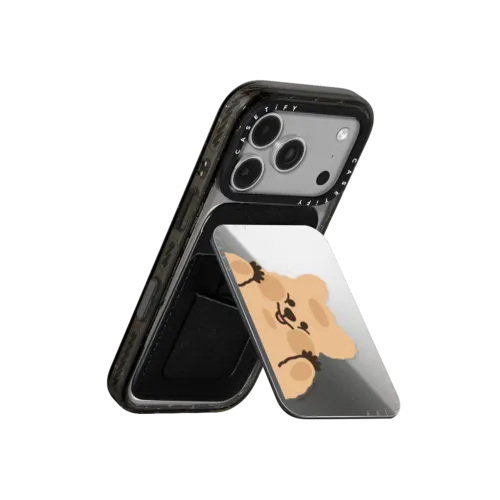 KKOTKA misses you Card holder stand | Snappy Cardholder Stand / Snappy Mirror Cardholder Stand MagSafe Compatible / Silver | Image 3