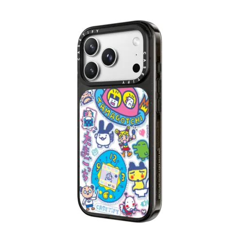 Tamagotchi Stickermania Case | iPhone 18 Pro / Impact Case MagSafe Compatible - Glossy / Glossy Black | Image 2