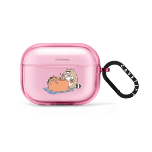 Cut It Out! by Brainholesky | AirPods Pro 2 / Earbuds Impact Case / Pink Fizz | Image 1