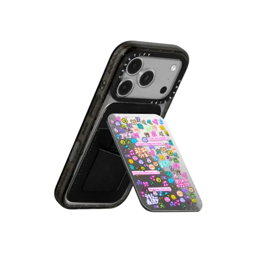 Emoji Paradise | Snappy Cardholder Stand / Snappy Mirror Cardholder Stand MagSafe Compatible / Silver | Image 3