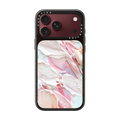 Pink Floral Frosting | iPhone 18 Pro Max / Impact Case MagSafe Compatible - Glossy / Glossy Black | Image 1