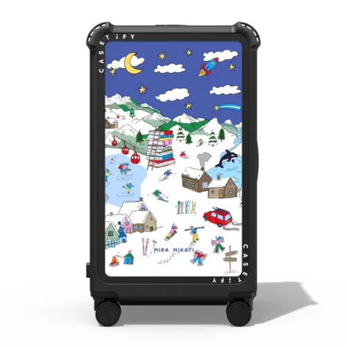 Winter Wonderland | 29" Check-In Trunk Suitcase / Bounce Suitcase / Matte Black | Image 1