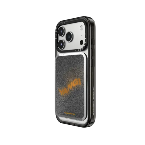 YANGI Metalic Glitch Logo Snappy Cardholder Stand | Snappy Cardholder Stand / Snappy Mirror Cardholder Stand MagSafe Compatible / Silver | Image 2