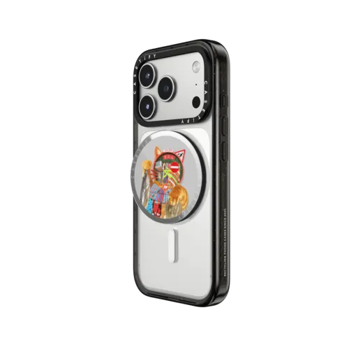 HK Collage - Meow | Snappy Grip Stand / Snappy Mirror Grip Stand MagSafe Compatible / Silver | Image 2