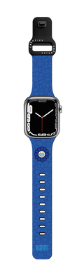 SUPERFLAT FLOWER(BLUE) WATCH BAND | Apple Watch Series 7-9 (45mm) / Impact Band / Black | Image 1
