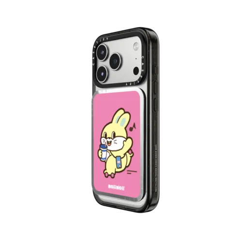 Skating Bunny | Snappy Cardholder Stand / Snappy Mirror Cardholder Stand MagSafe Compatible / Silver | Image 2