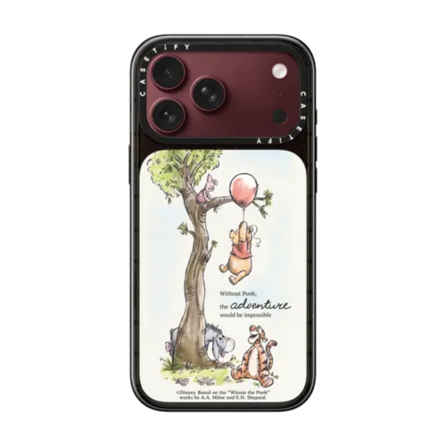 Winnie The Pooh 100 Year Anniversary Phone Case | iPhone 18 Pro Max / Impact Case MagSafe Compatible - Glossy / Glossy Black | Image 1