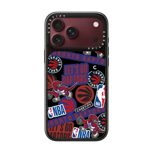Toronto Raptors Sticker Mania Phone Case | iPhone 18 Pro Max / Impact Case MagSafe Compatible - Glossy / Glossy Black | Image 1