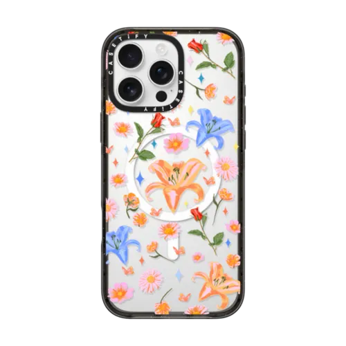 Dreamy Meadow | iPhone 16 Pro Max / Impact Case MagSafe Compatible / Black | Image 1