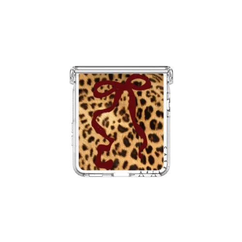 Red Ribbon on Jaguar | Galaxy Z Flip8 / Impact Clear Magnetic Case / Clear | Image 2