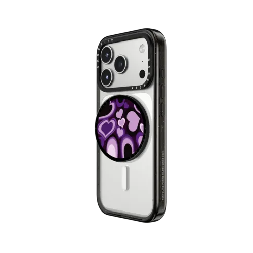 Y2k Purple Heart Snappy Grip Stand | Snappy Grip Stand / Snappy Grip Stand MagSafe Compatible / Black | Image 2