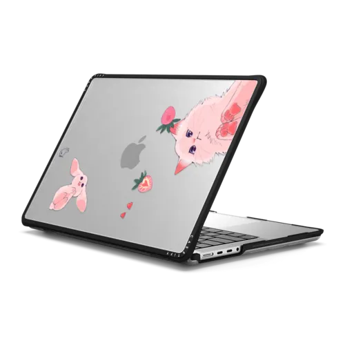 Strawberries | MacBook Pro 14-inch (M1 - M5) / MacBook Impact Case / Black | Image 1