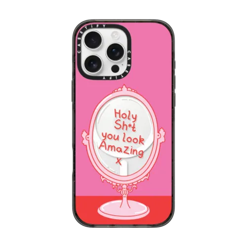 Holy Sh*t You Look Amazing Phone Case | iPhone 16 Pro Max / Impact Case MagSafe Compatible / Black | Image 1