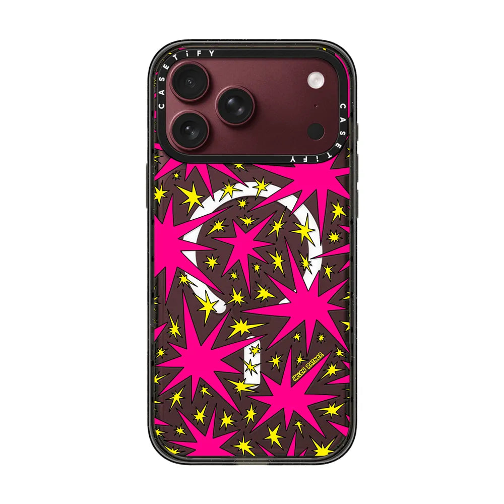 Solar Flair - Pink and Yellow Wonky Stars | Image 1