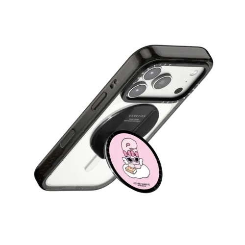 Esther Bunny Chill Cloud Stickers grip stand  | Snappy Grip Stand / Snappy Grip Stand MagSafe Compatible / Black | Image 3